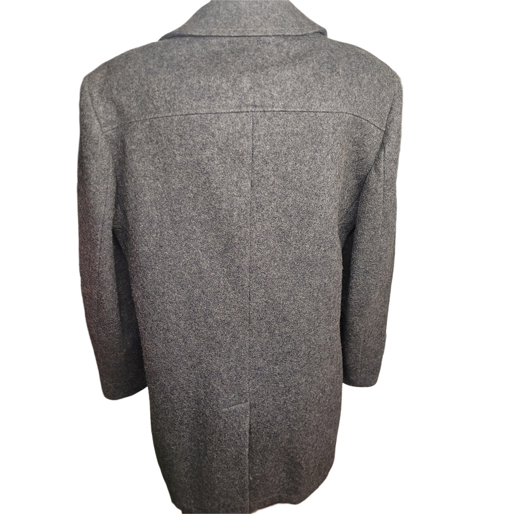 Croydon Men's Vintage Dark Grey Wool Blend Mid-length Overcoat 42R - Picture 8 of 11